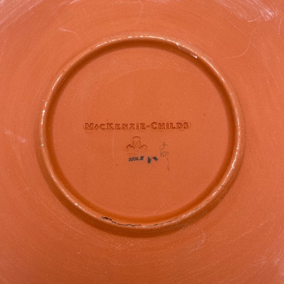 Rare! Chelsea Luster by MacKenzie Childs Extra Large Serving Platter 18.5" - Picture 8 of 8